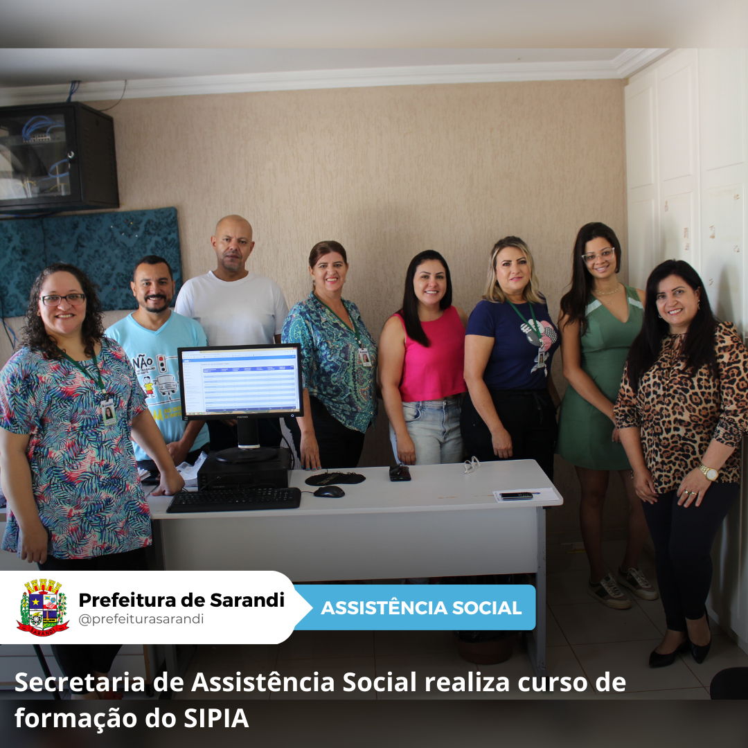 Secretaria de Assistência Social realiza curso de formação do SIPIA